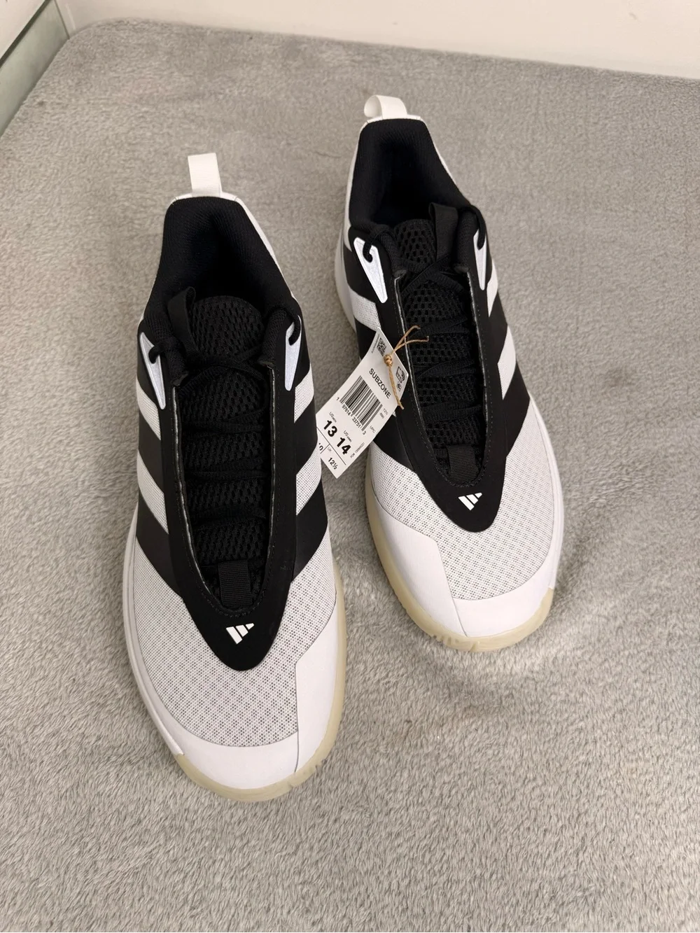 Adidas Subzone Basketball Shoes Men’s Size 13 White Black Gum Sole Sneakers NWT